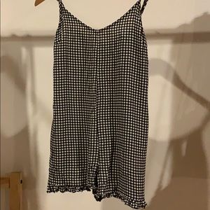 Black and white Romper shorts style